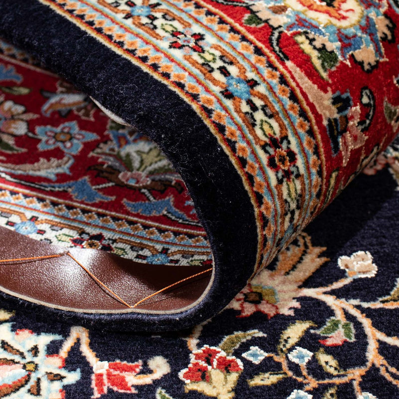 Dywan perski - Ghom - 210 x 140 cm - ciemnoniebieski