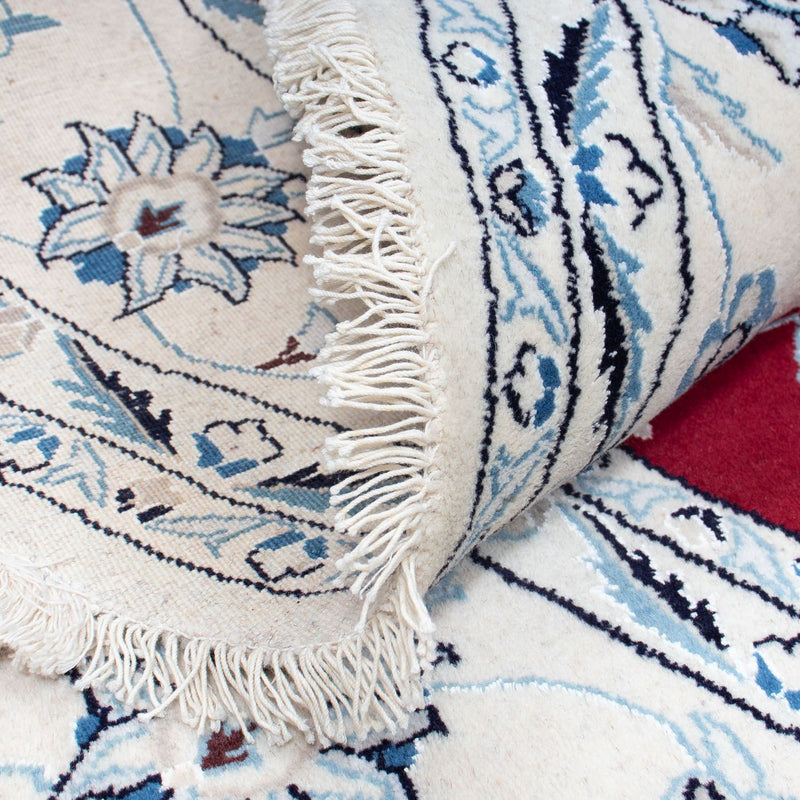 Dywan perski - Nain okrągły  - 247 x 247 cm - ciemna czerwień