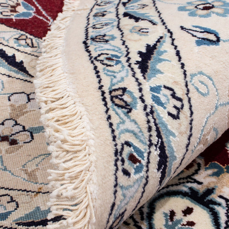 Dywan perski - Nain okrągły  - 252 x 252 cm - ciemna czerwień