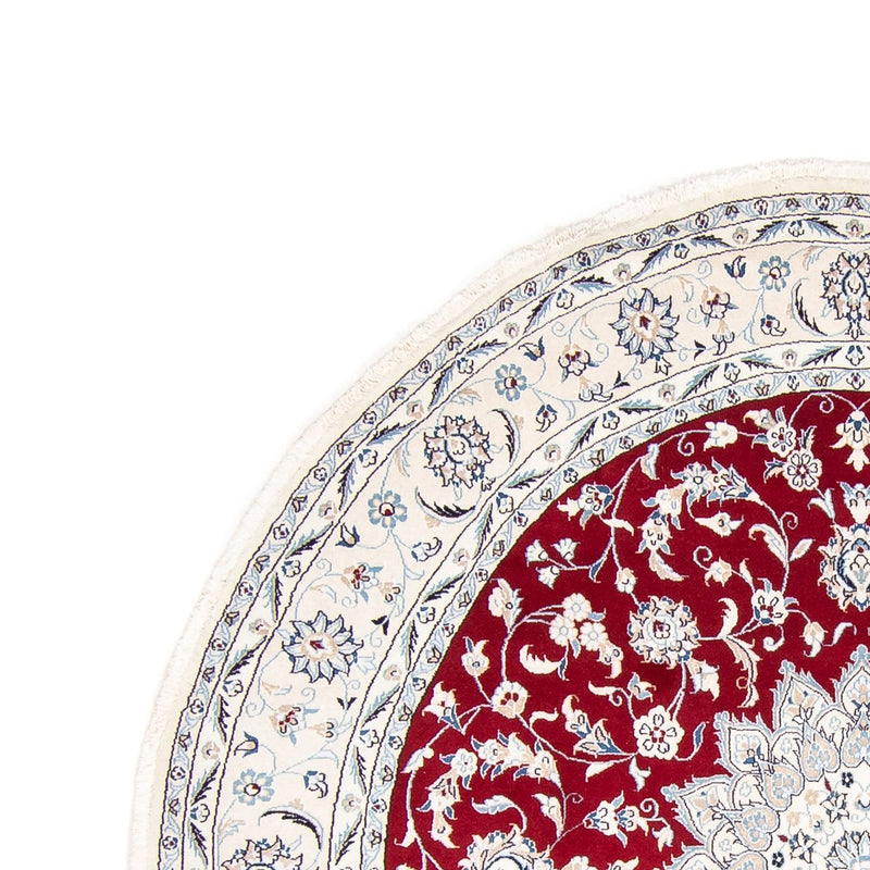 Dywan perski - Nain okrągły  - 250 x 250 cm - ciemna czerwień