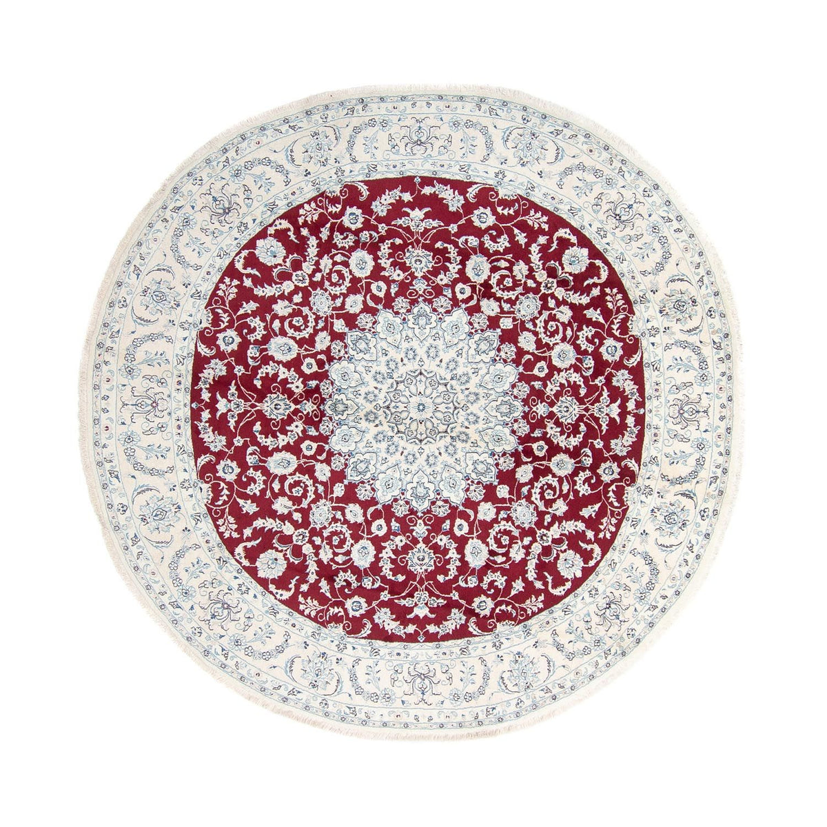 Dywan perski - Nain okrągły  - 300 x 300 cm - ciemna czerwień