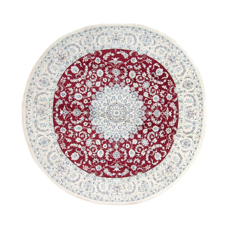 Dywan perski - Nain okrągły  - 300 x 300 cm - ciemna czerwień