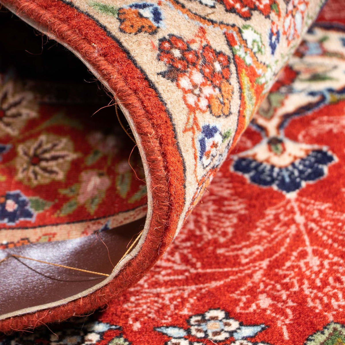 Dywan perski - Ghom - 111 x 93 cm - rdza