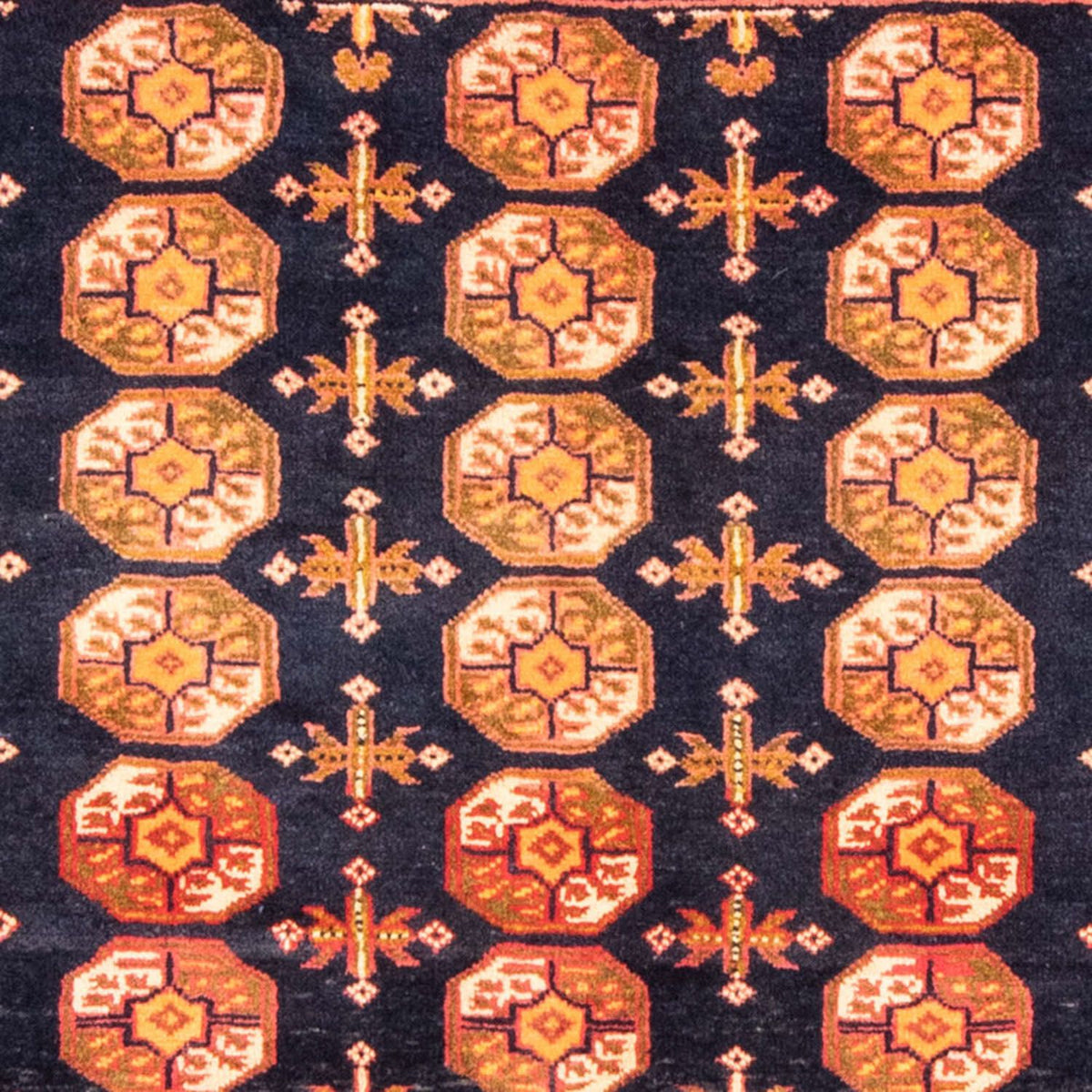 Dywan beludżycki kwadratowy  - 174 x 139 cm - ciemnoniebieski