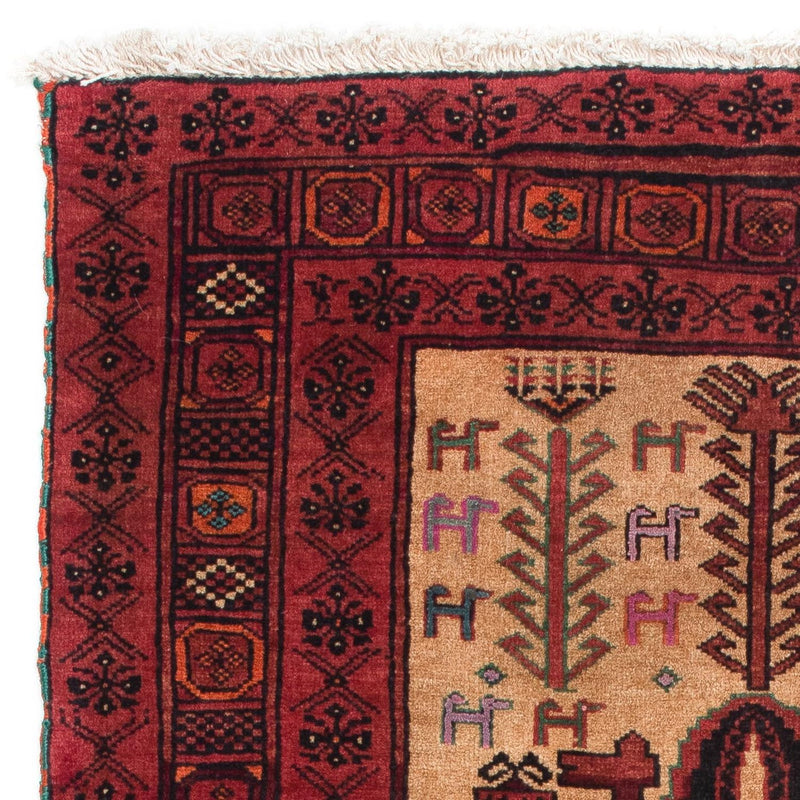 Dywan beludżycki - 135 x 82 cm - ciemna czerwień