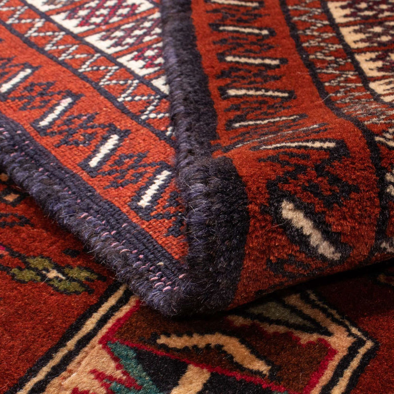 Dywan beludżycki kwadratowy  - 174 x 133 cm - czerwony