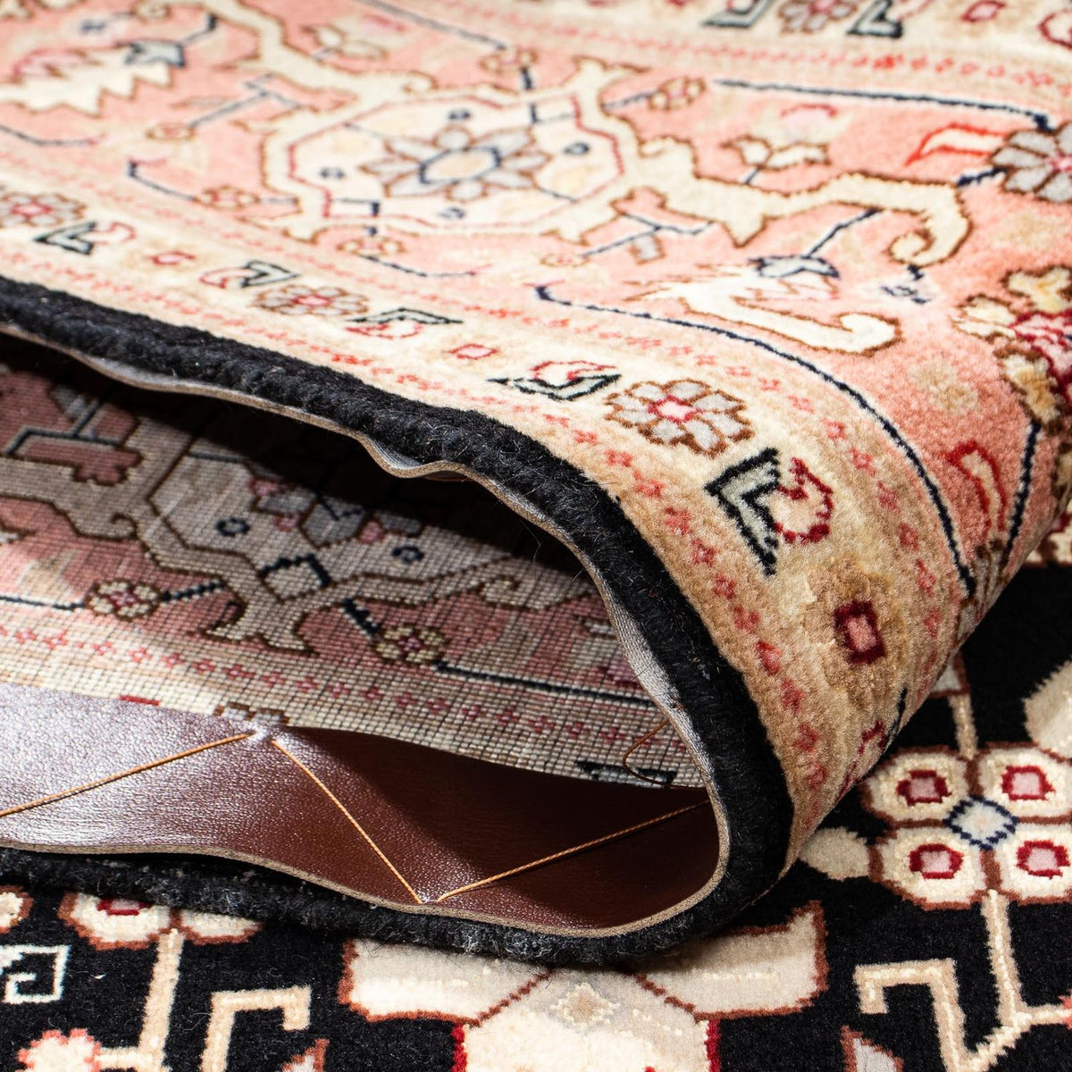 Dywan perski - Tabriz - Królewski - 204 x 150 cm - ciemnoniebieski