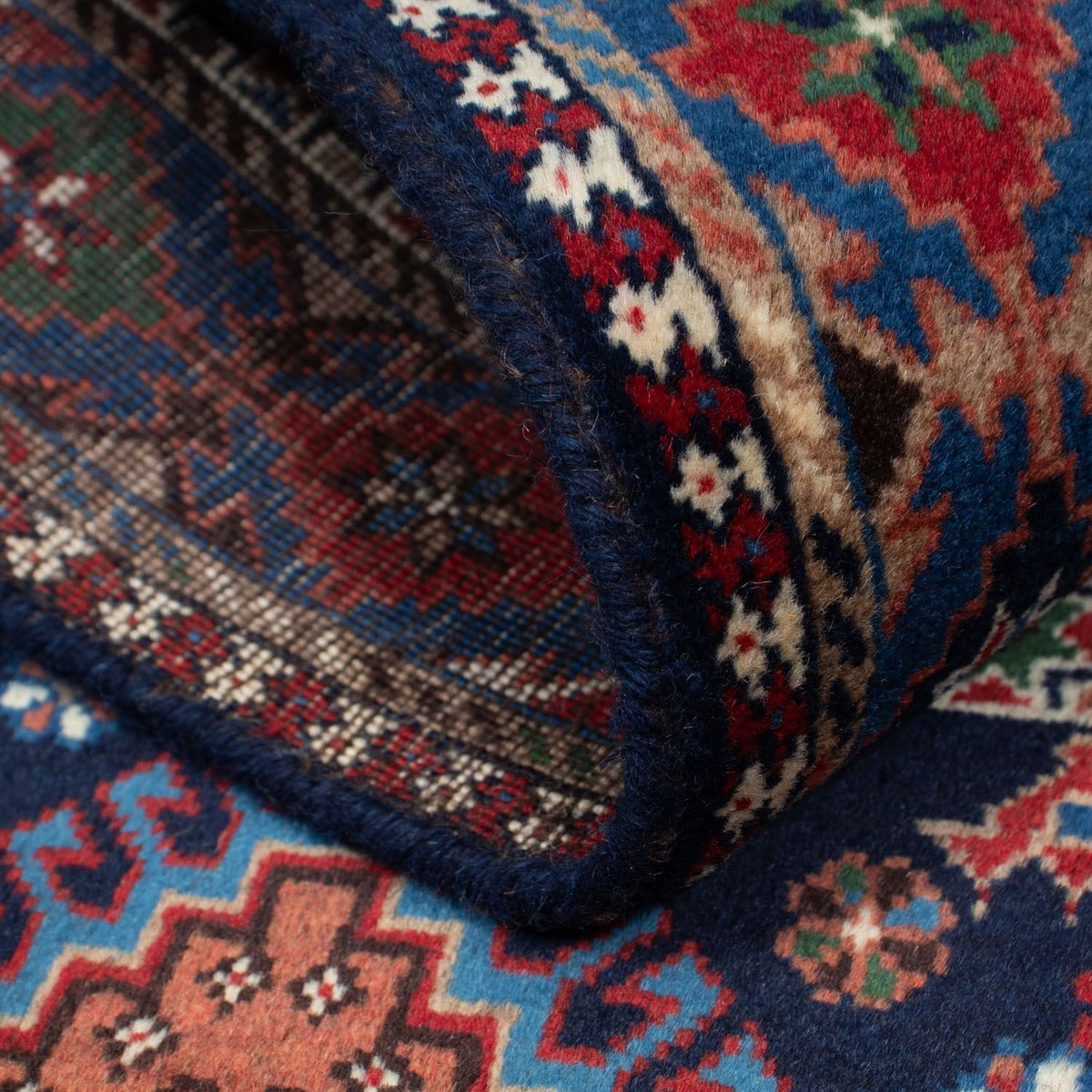 Perski dywan - Nomadyczny - 152 x 102 cm - ciemnoniebieski