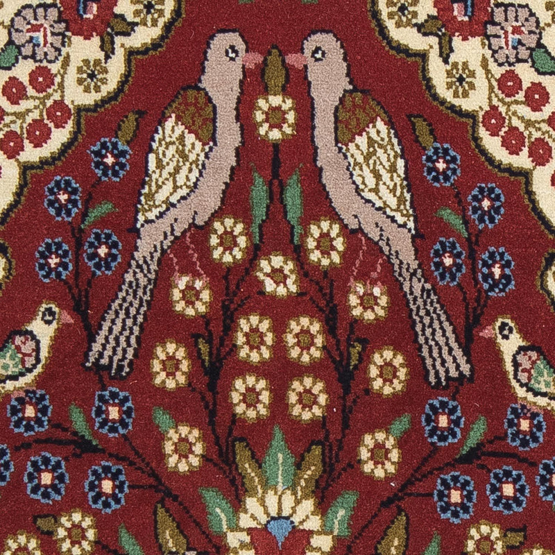 Dywan perski - Ghom - 105 x 63 cm - ciemna czerwień