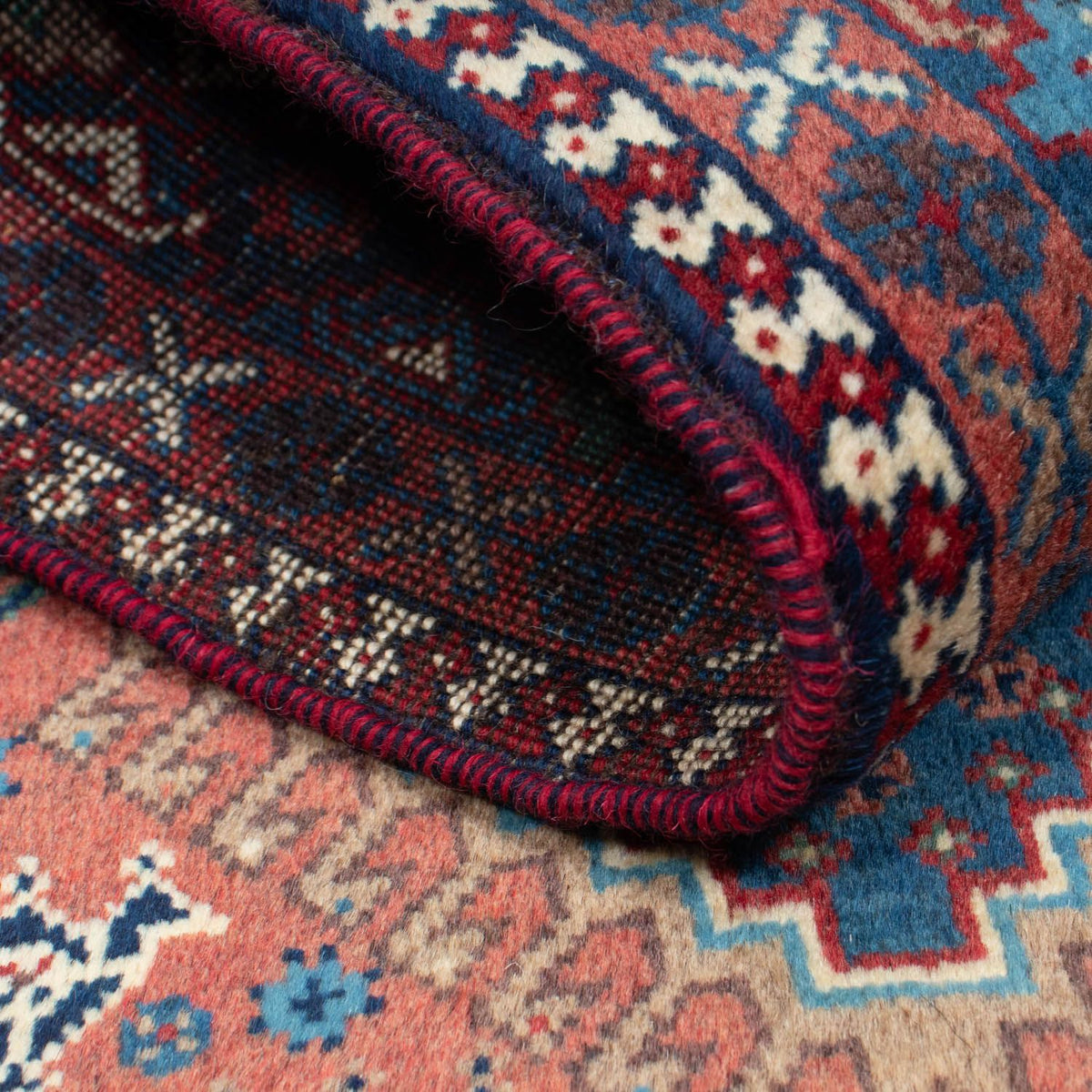 Perski dywan - Nomadyczny - 136 x 99 cm - niebieski