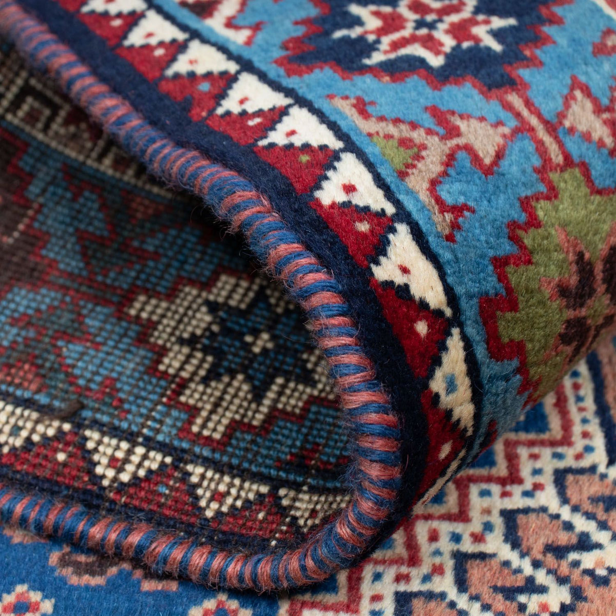 Perski dywan - Nomadyczny - 140 x 100 cm - ciemnoniebieski