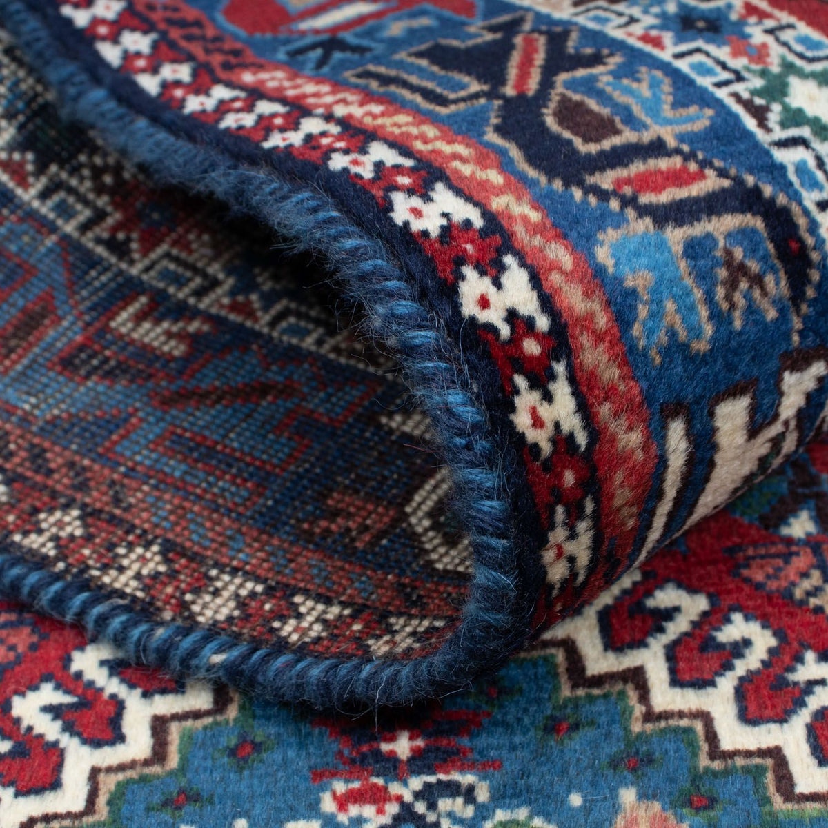 Perski dywan - Nomadyczny - 143 x 100 cm - niebieski