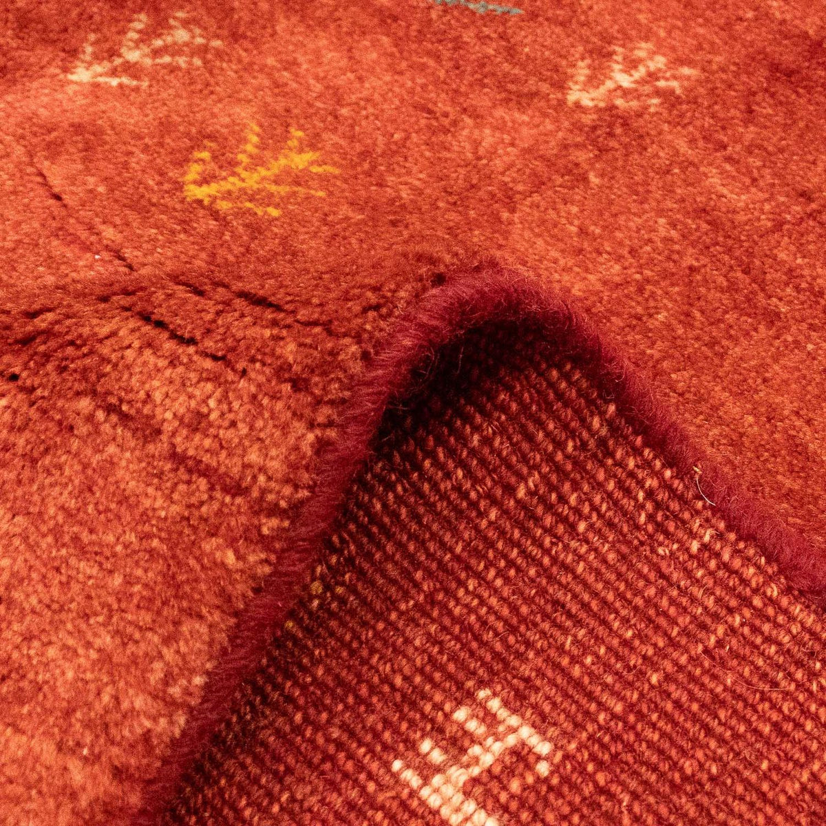 Dywan Gabbeh - perski - 225 x 171 cm - ciemna czerwień