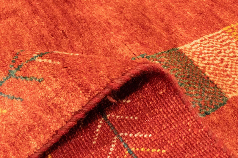 Dywan Gabbeh - perski - 231 x 168 cm - czerwony