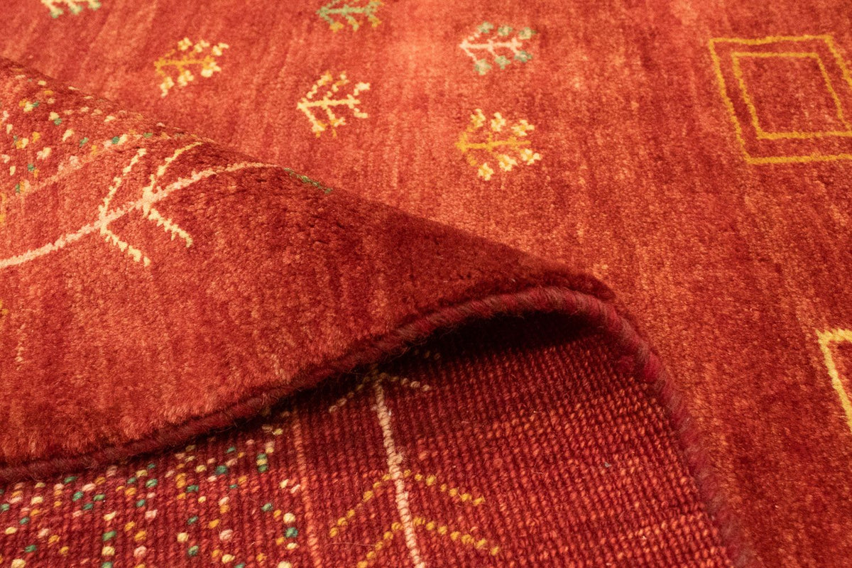 Dywan Gabbeh - perski - 195 x 156 cm - czerwony