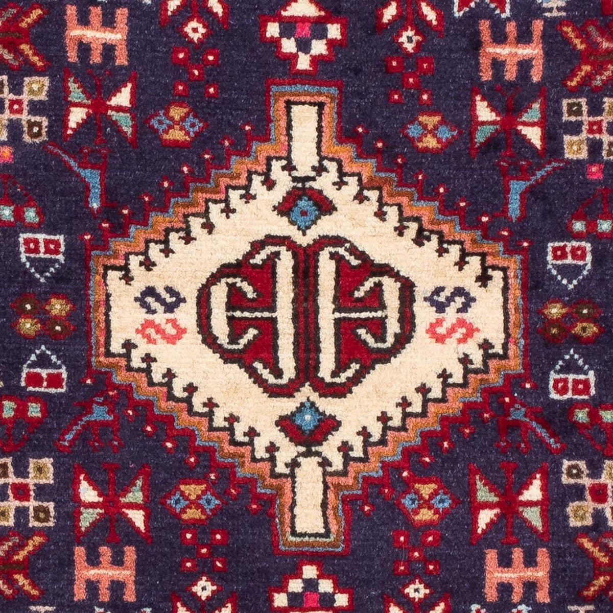 Perski dywan - Nomadyczny - 122 x 75 cm - ciemnoniebieski