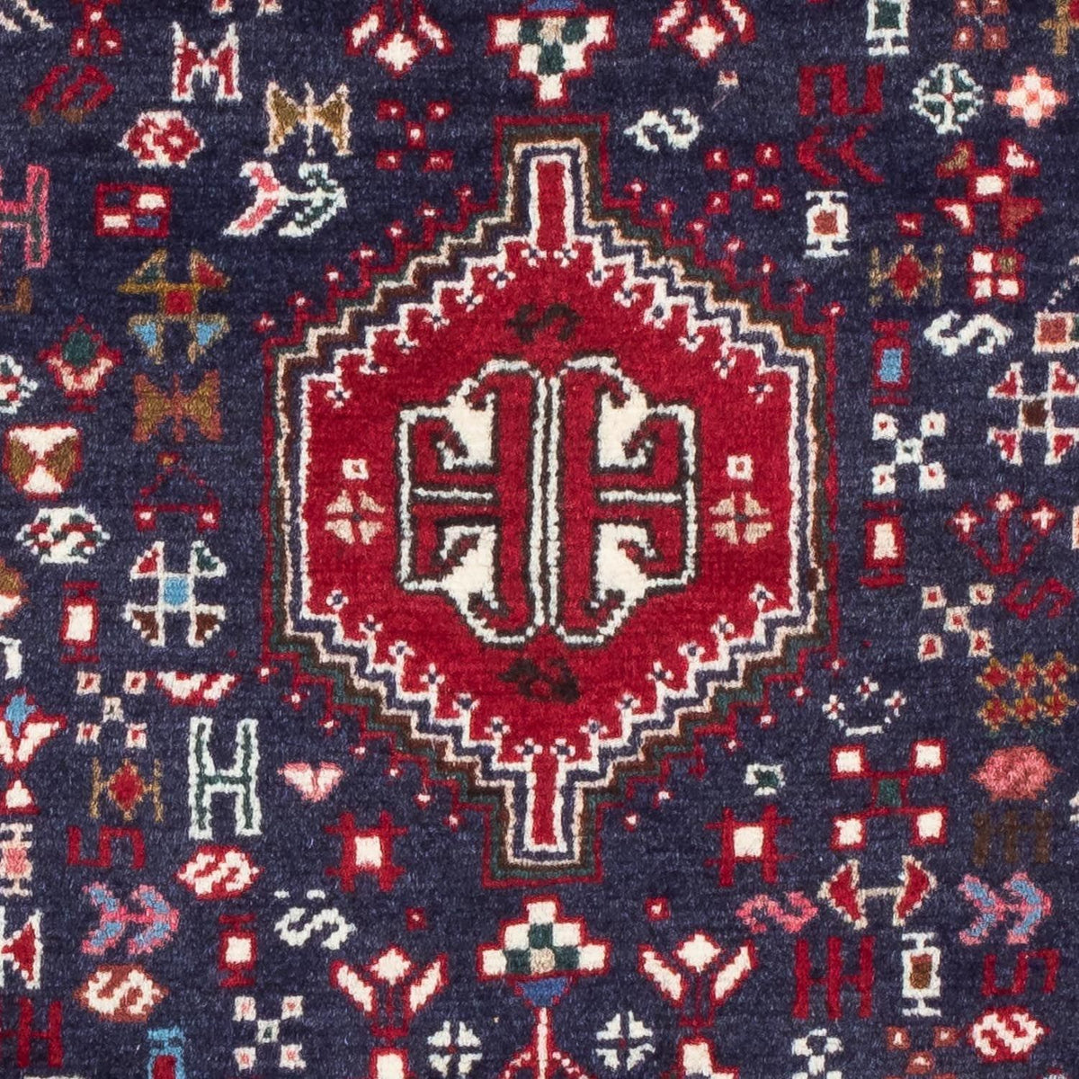 Perski dywan - Nomadyczny - 129 x 78 cm - ciemnoniebieski