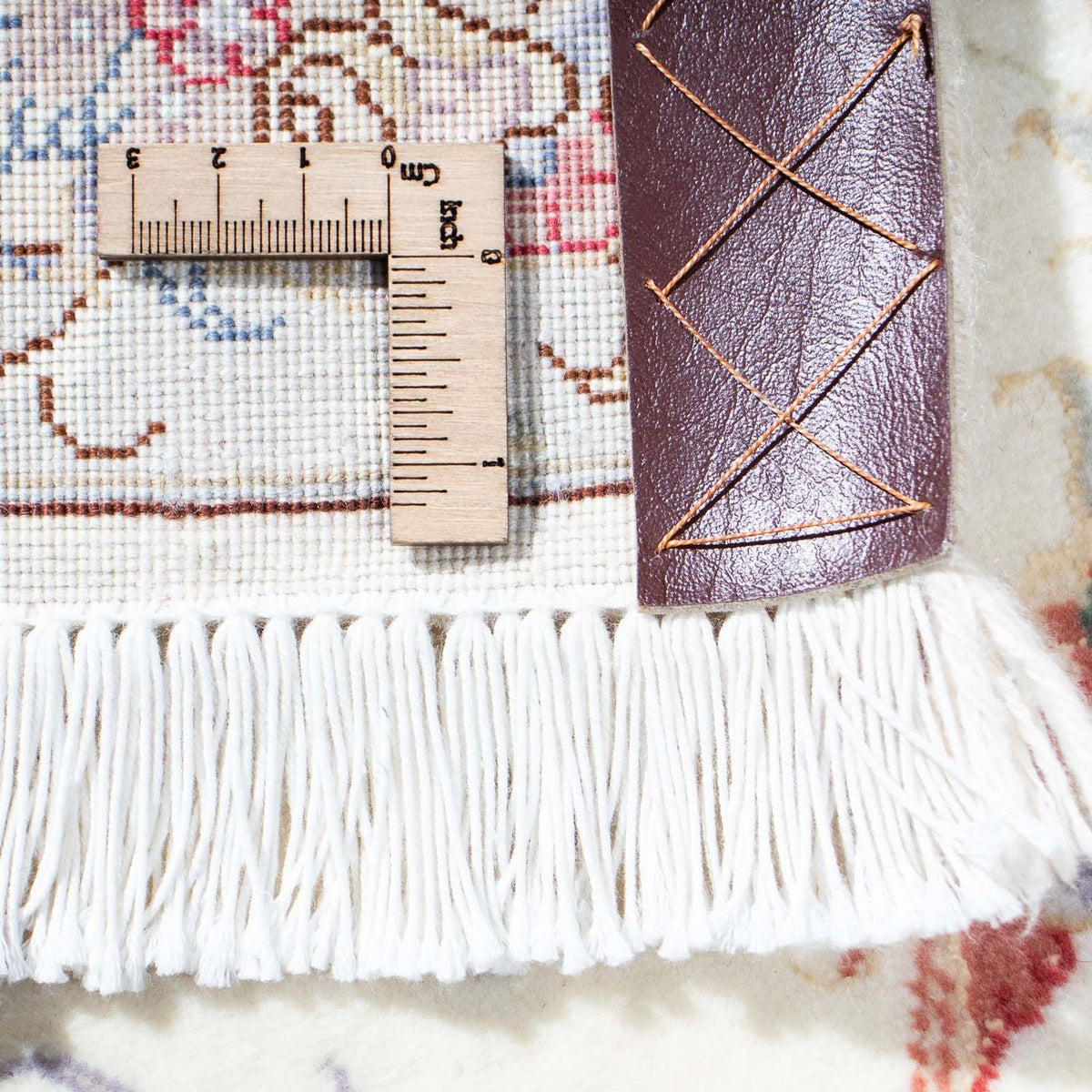 Biegacz Dywan perski - Tabriz - Królewski - 196 x 100 cm - beżowy