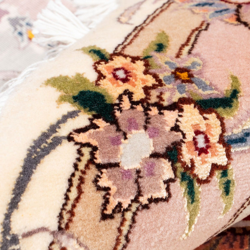 Dywan perski - Tabriz - Królewski okrągły  - 250 x 250 cm - beżowy