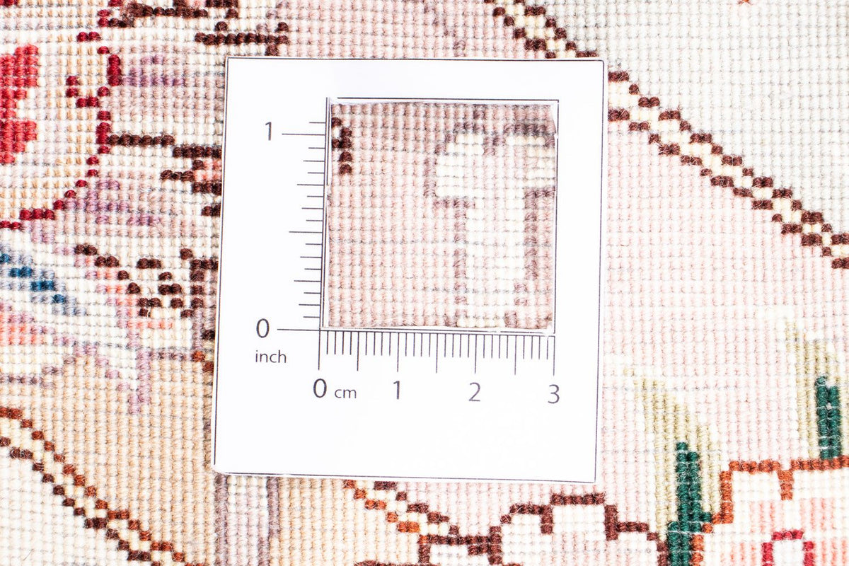 Dywan perski - Tabriz - Królewski okrągły  - 250 x 250 cm - beżowy