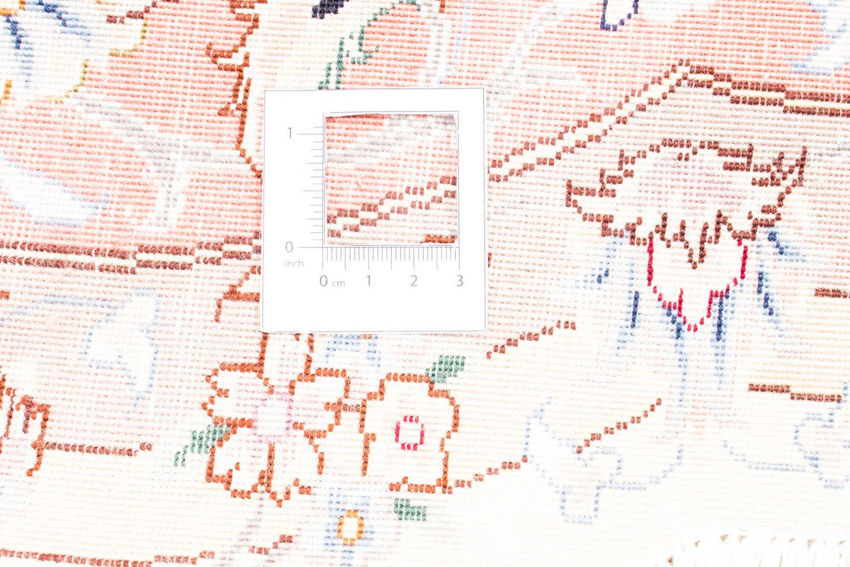 Dywan perski - Tabriz - Królewski okrągły  - 194 x 194 cm - beżowy