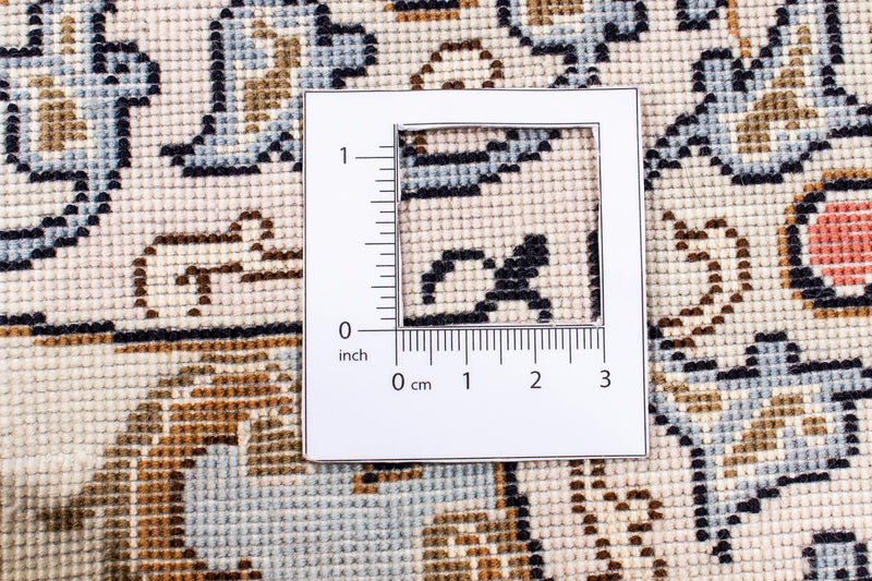 Dywan perski - Tabriz - Królewski okrągły  - 242 x 242 cm - beżowy