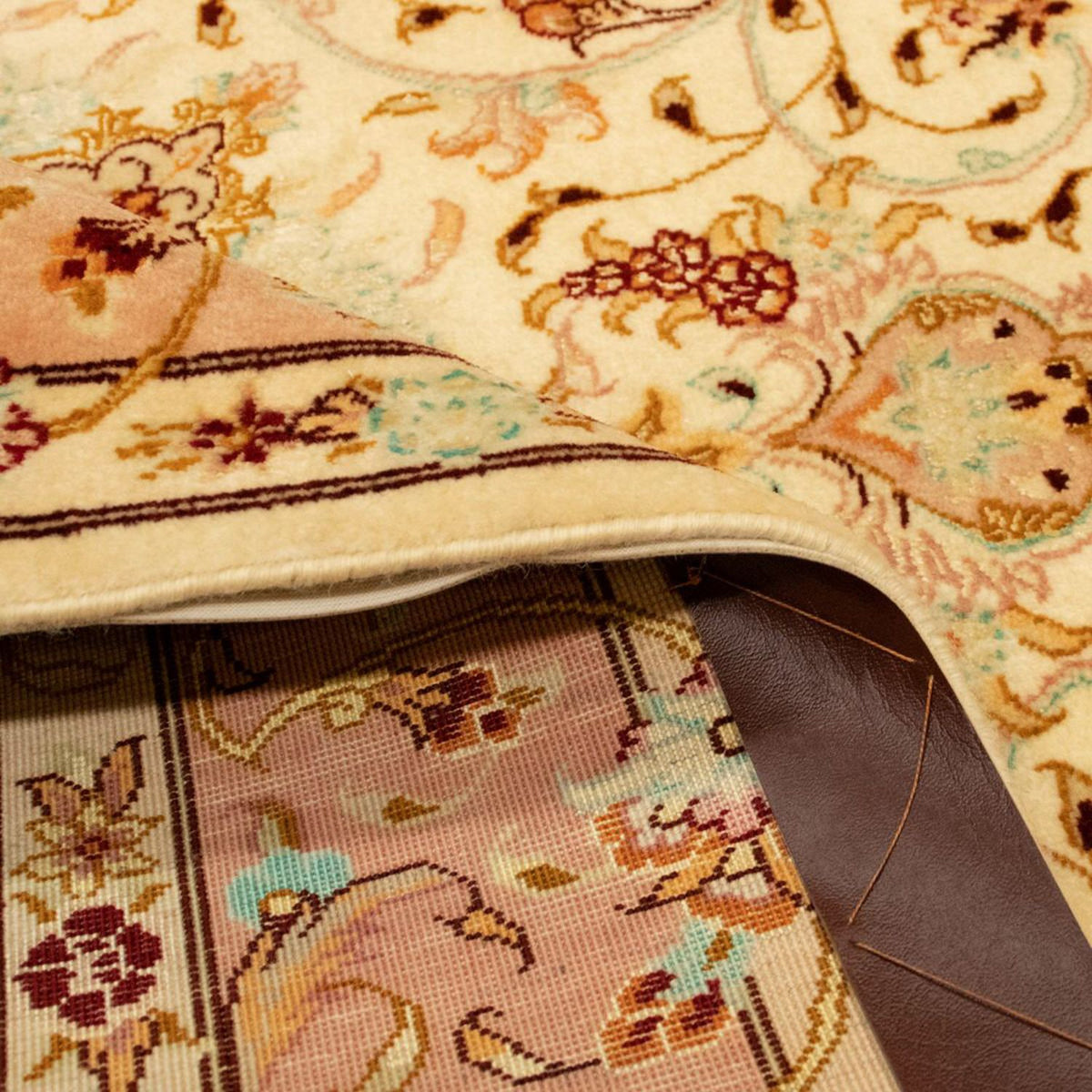 Dywan perski - Tabriz - Królewski - 147 x 102 cm - beżowy