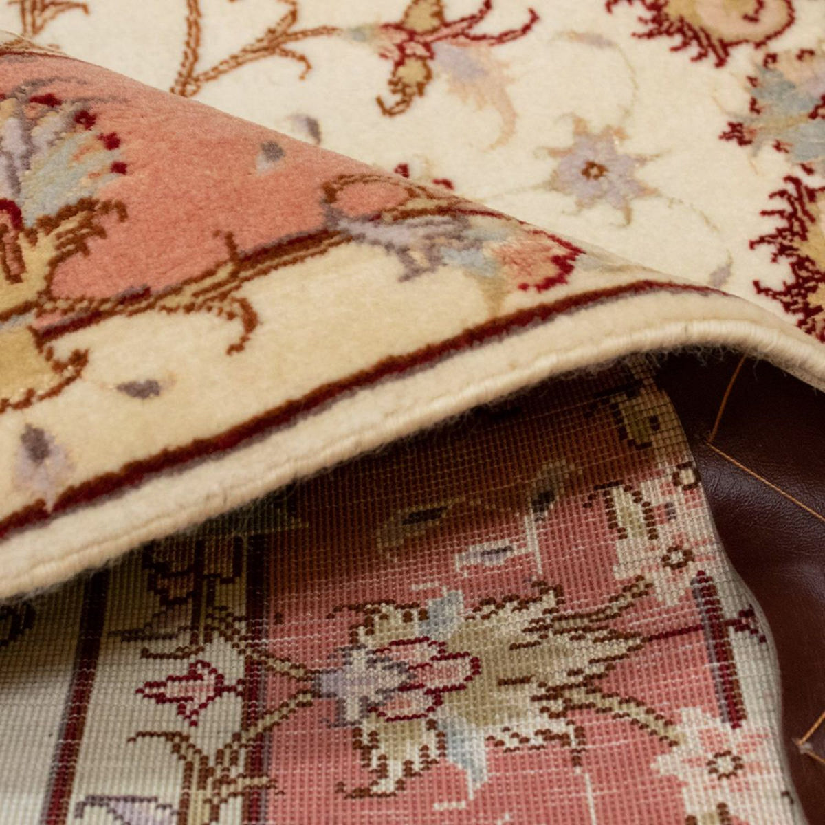 Dywan perski - Tabriz - Królewski - 141 x 103 cm - beżowy