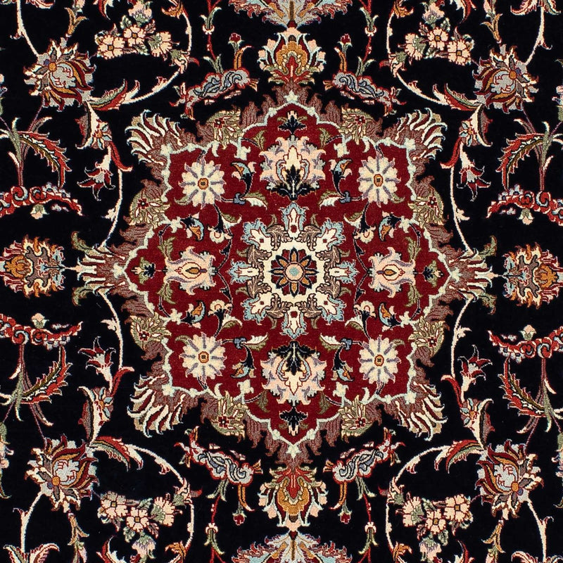 Dywan perski - Ghom - 201 x 138 cm - ciemnoniebieski