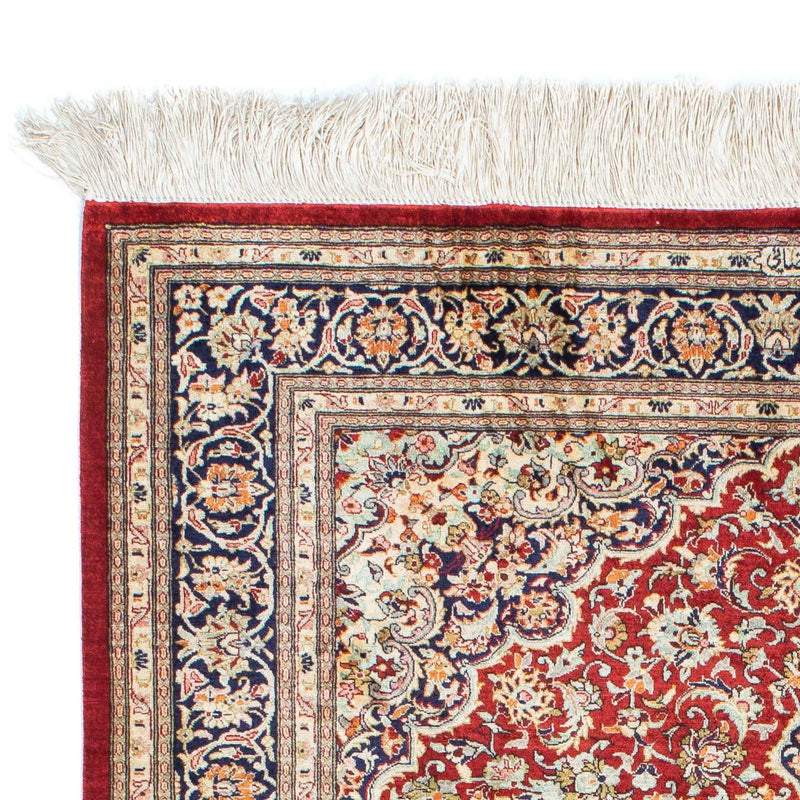 Dywan perski - Ghom - 150 x 100 cm - ciemna czerwień