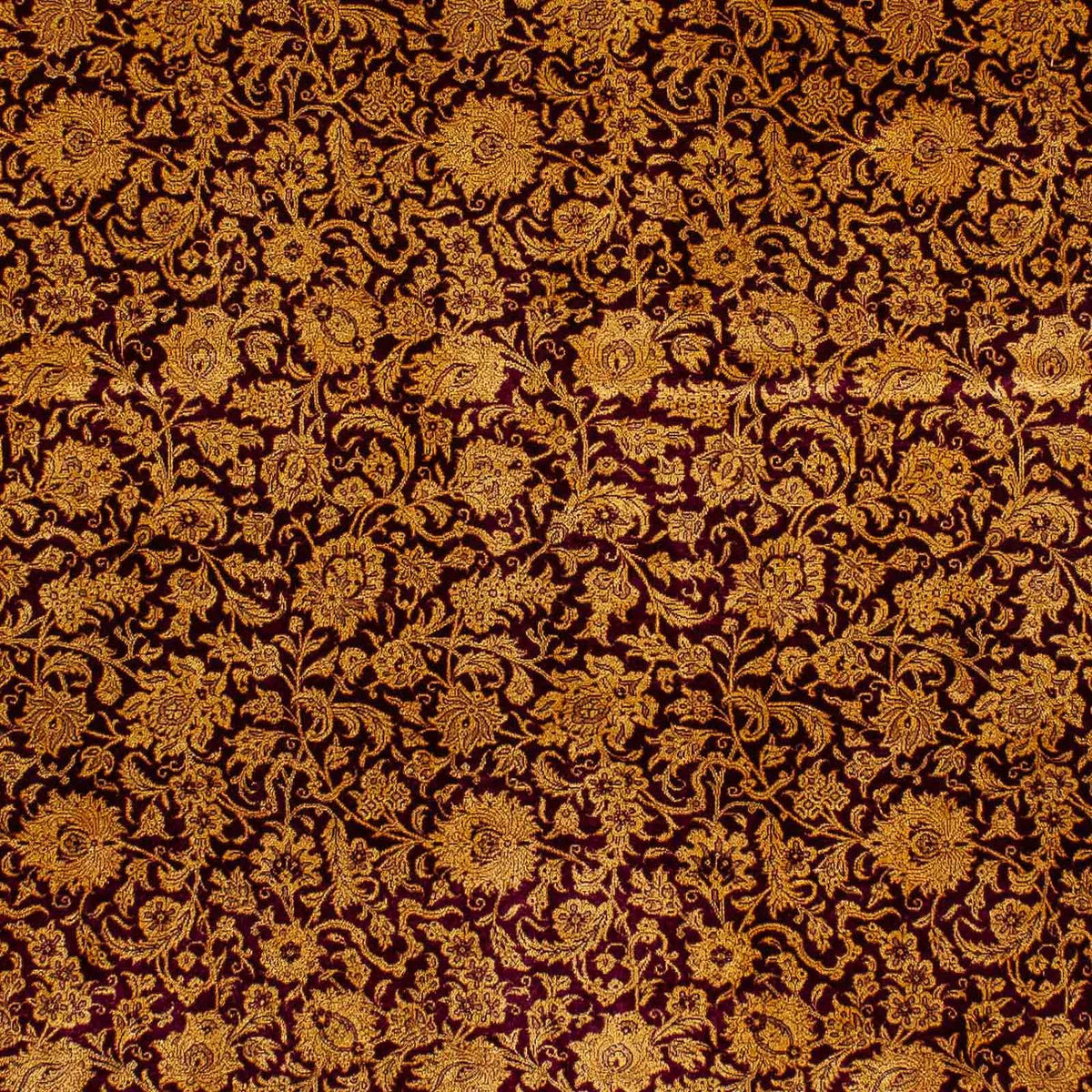 Jedwabny dywan - Ghom Silk - Premium - 216 x 132 cm - ciemnoniebieski