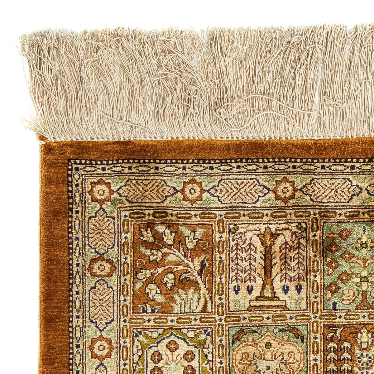 Dywan perski - Ghom - 79 x 57 cm - brązowy