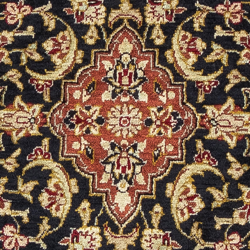 Jedwabny dywan - Ghom Silk - Premium - 42 x 28 cm - ciemnoniebieski