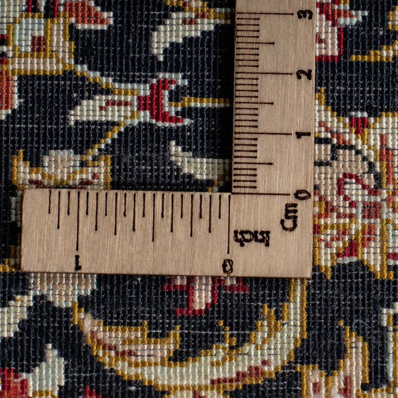 Jedwabny dywan - Ghom Silk - Premium - 41 x 28 cm - ciemnoniebieski