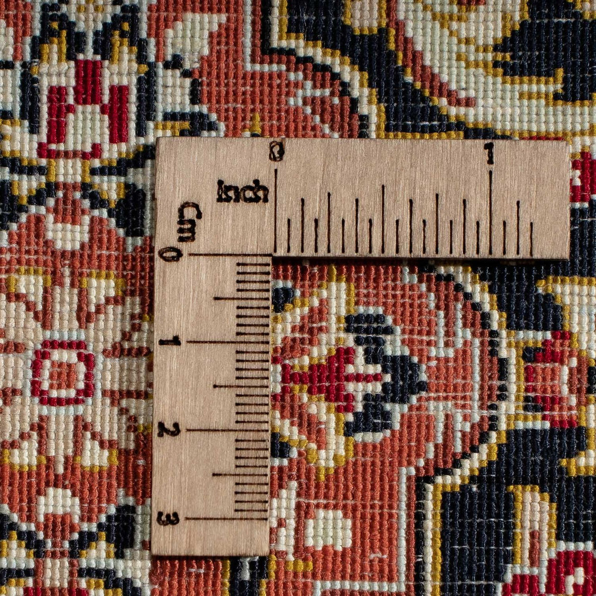 Jedwabny dywan - Ghom Silk - Premium - 41 x 28 cm - ciemnoniebieski