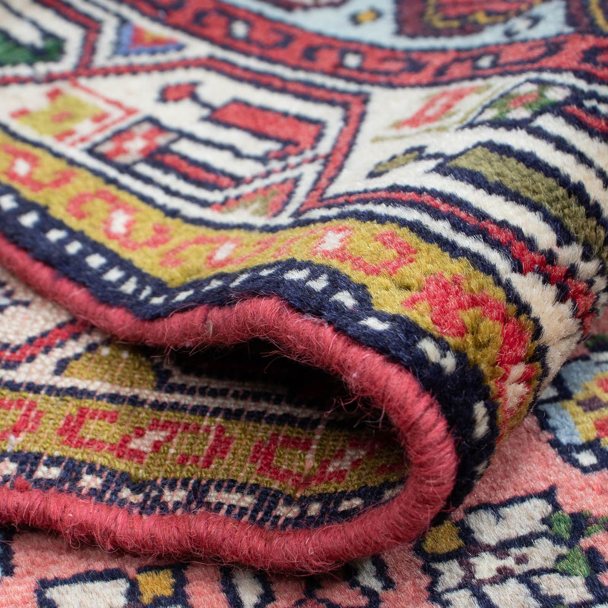 Perski dywan - Nomadyczny - 134 x 74 cm - jasna czerwień