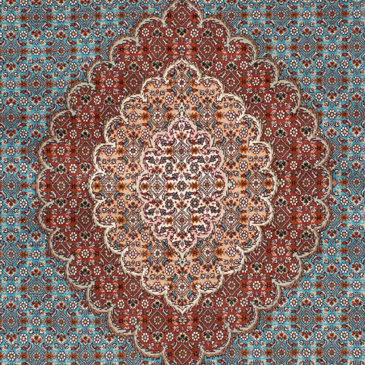 Dywan perski - Tabriz - 202 x 150 cm - turkusowy