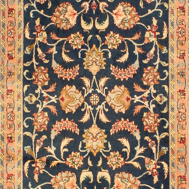 Biegacz Dywan perski - Tabriz - Królewski - 300 x 66 cm - ciemnoniebieski