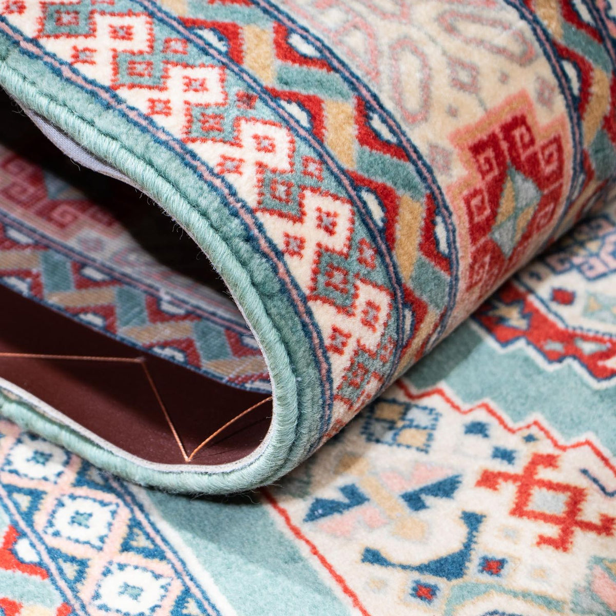 Biegacz Dywan perski - Tabriz - Królewski - 187 x 70 cm - turkusowy