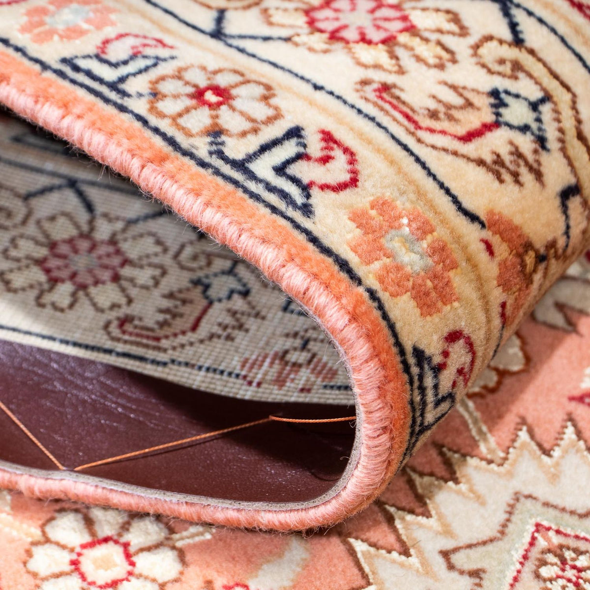 Biegacz Dywan perski - Tabriz - Królewski - 216 x 80 cm - rdza