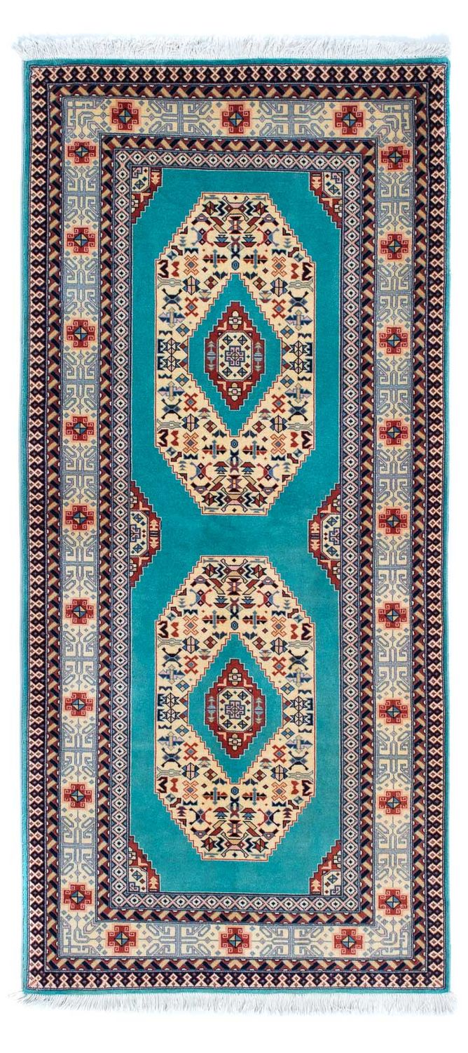 Biegacz Dywan perski - Tabriz - Królewski - 175 x 76 cm - niebieski