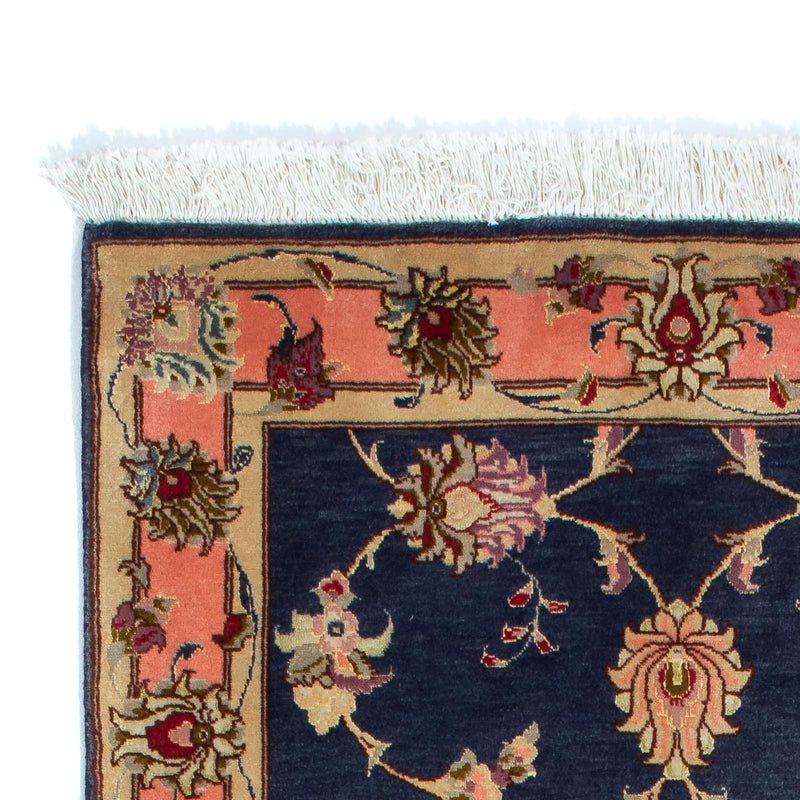 Biegacz Dywan perski - Tabriz - Królewski - 198 x 75 cm - ciemnoniebieski