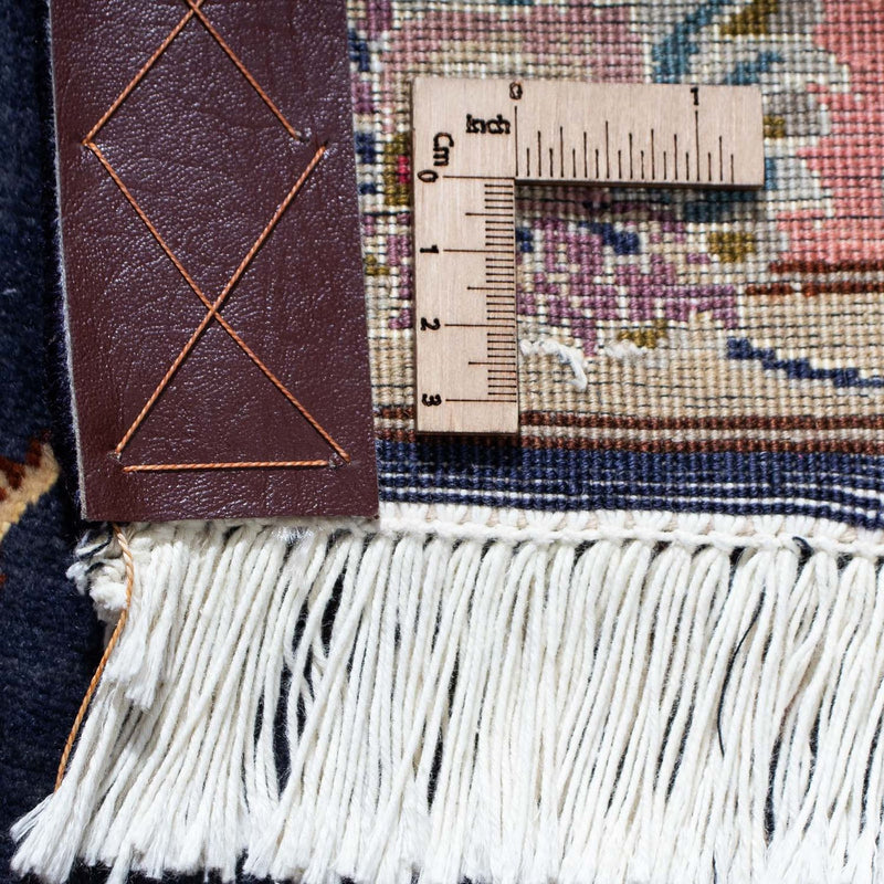 Biegacz Dywan perski - Tabriz - Królewski - 198 x 75 cm - ciemnoniebieski