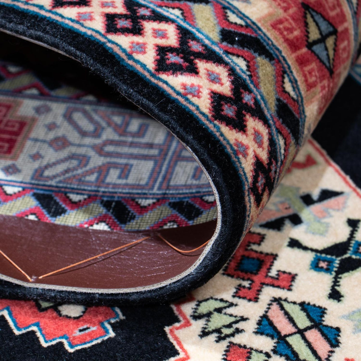 Biegacz Dywan perski - Tabriz - Królewski - 188 x 74 cm - ciemnoniebieski