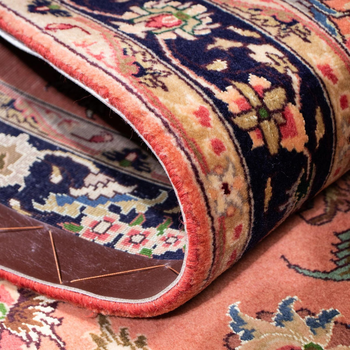 Biegacz Dywan perski - Tabriz - Królewski - 217 x 79 cm - rdza