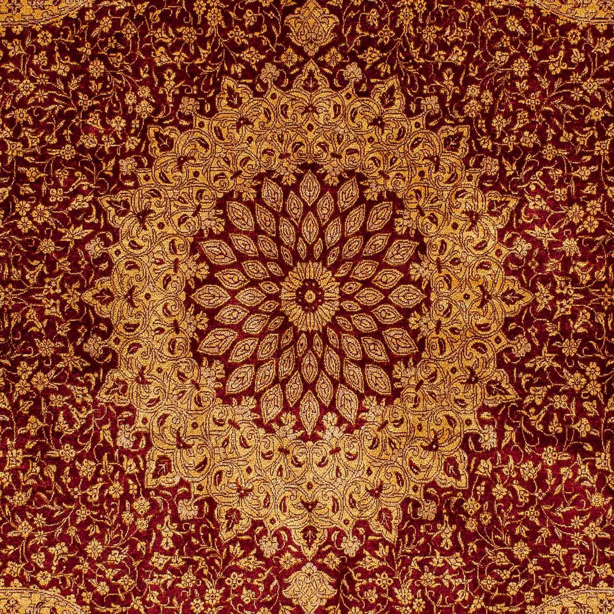 Jedwabny dywan - Ghom Silk - Premium - 188 x 130 cm - beżowy