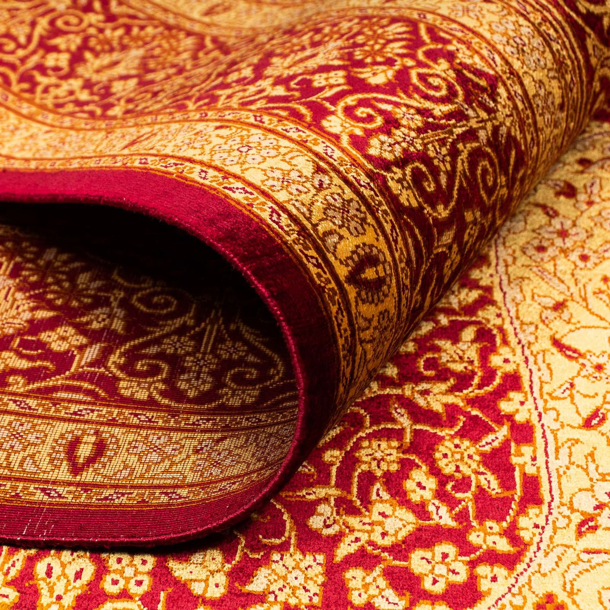 Jedwabny dywan - Ghom Silk - Premium - 188 x 130 cm - beżowy