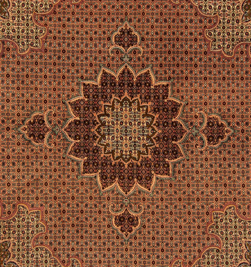 Dywan perski - Tabriz kwadratowy  - 206 x 206 cm - brązowy