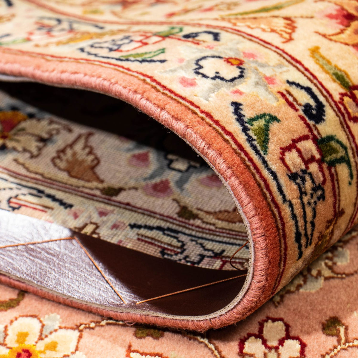 Dywan perski - Tabriz - Królewski - 212 x 148 cm - rdza