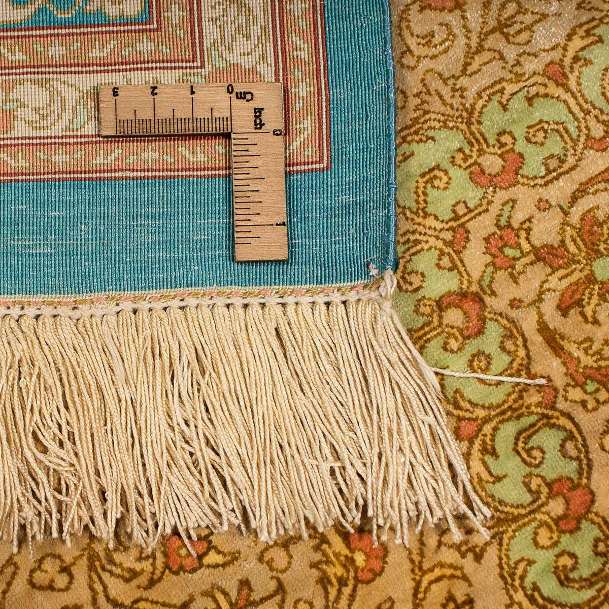 Jedwabny dywan - Ghom Silk - Premium - 188 x 130 cm - beżowy